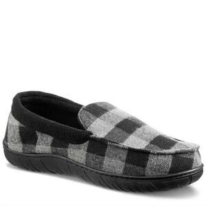 NIB Totes Men's Slippers House Shoes Toasties Memory Foam Buffalo Check